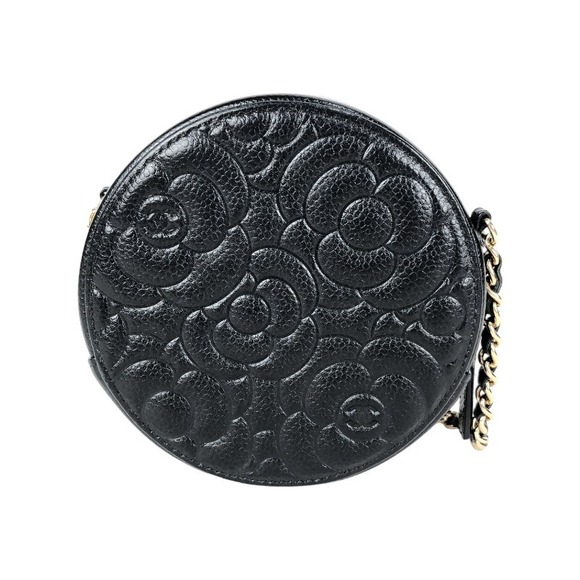 Chanel Camellia Chain Shoulder Bag Gold Hardware Black - Picture 2 of 8